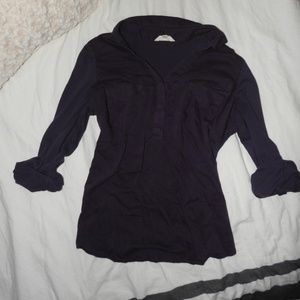 3/4 sleeve v neck shirt
